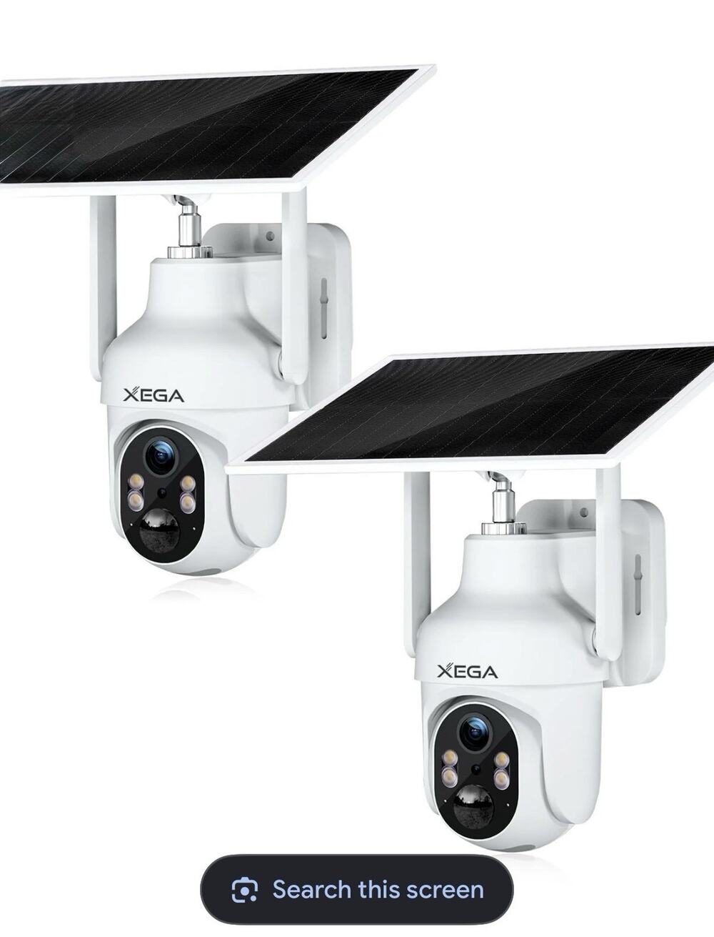 Xega 2 Pack 4G LTE Cellular Security Camera with SIM Card Solar Powered Wireless